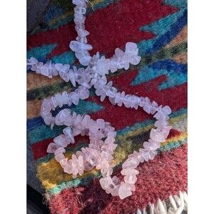 Vintage Rose Quartz Necklace, Southwestern Jewelry